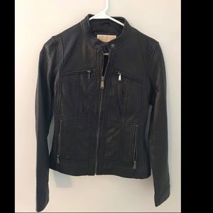 Michael Kors Black Leather Jacket XS
